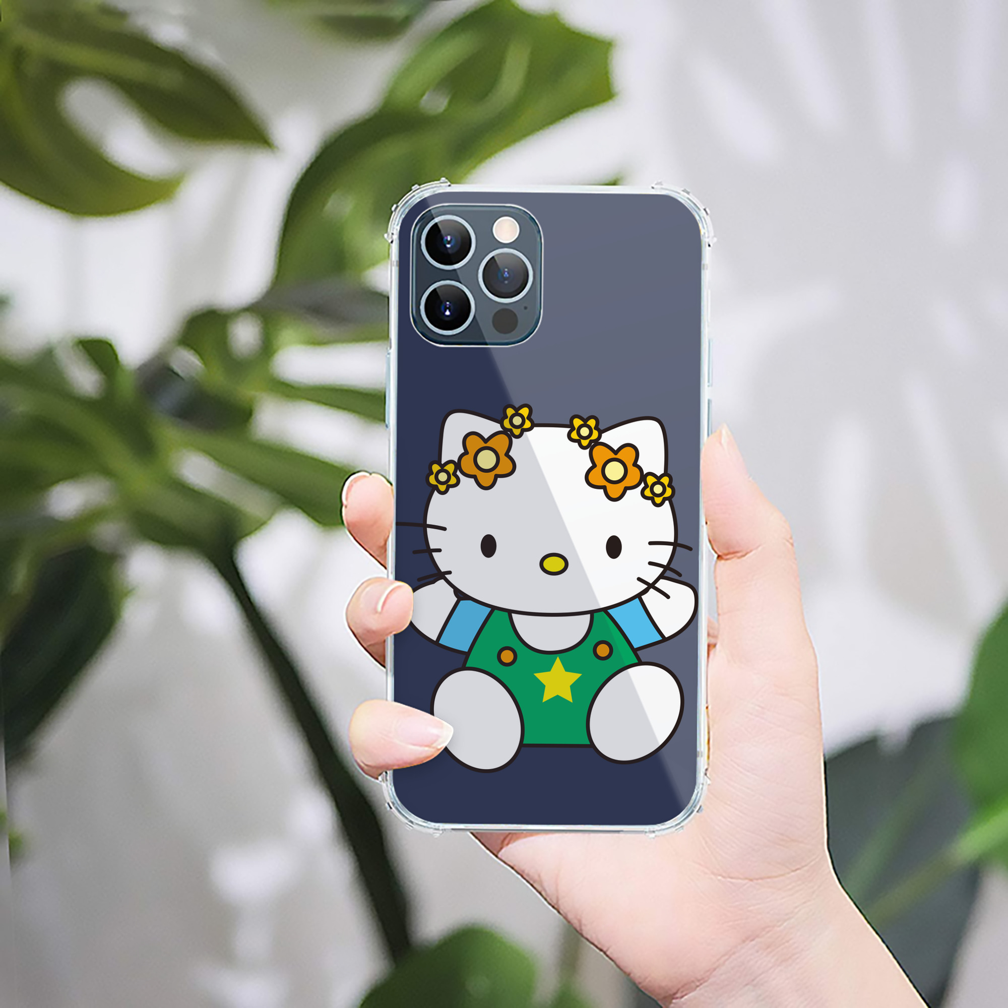 （画像用） Hello Kitty ハローキティ 【iPhone 12シリーズ対応】透明スマホケース（クリアソフトケース）